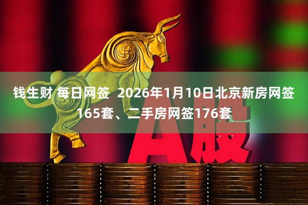 钱生财 每日网签  2026年1月10日北京新房网签165套、二手房网签176套